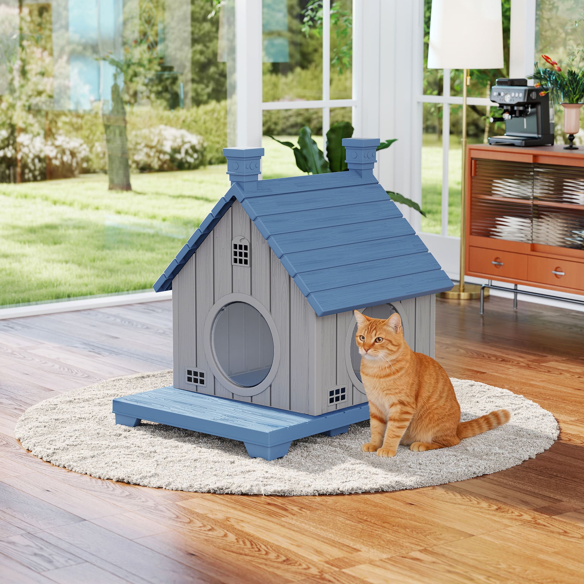 Resin Cat House, 1/2/3-Tier Stackable