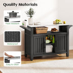 All-in-One Black Resin Outdoor Grill Prep Cart