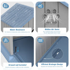 Dog Kennel for Small to Medium Dogs Grey/Blue 2 Sizes Available