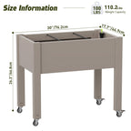 Raised Planter Box Garden Bed Gray/White
