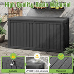 150 Gallon Storage Deck Box Black/Gray