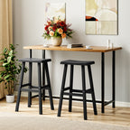 Black Bar Stools Set of 2, 24" or 29"