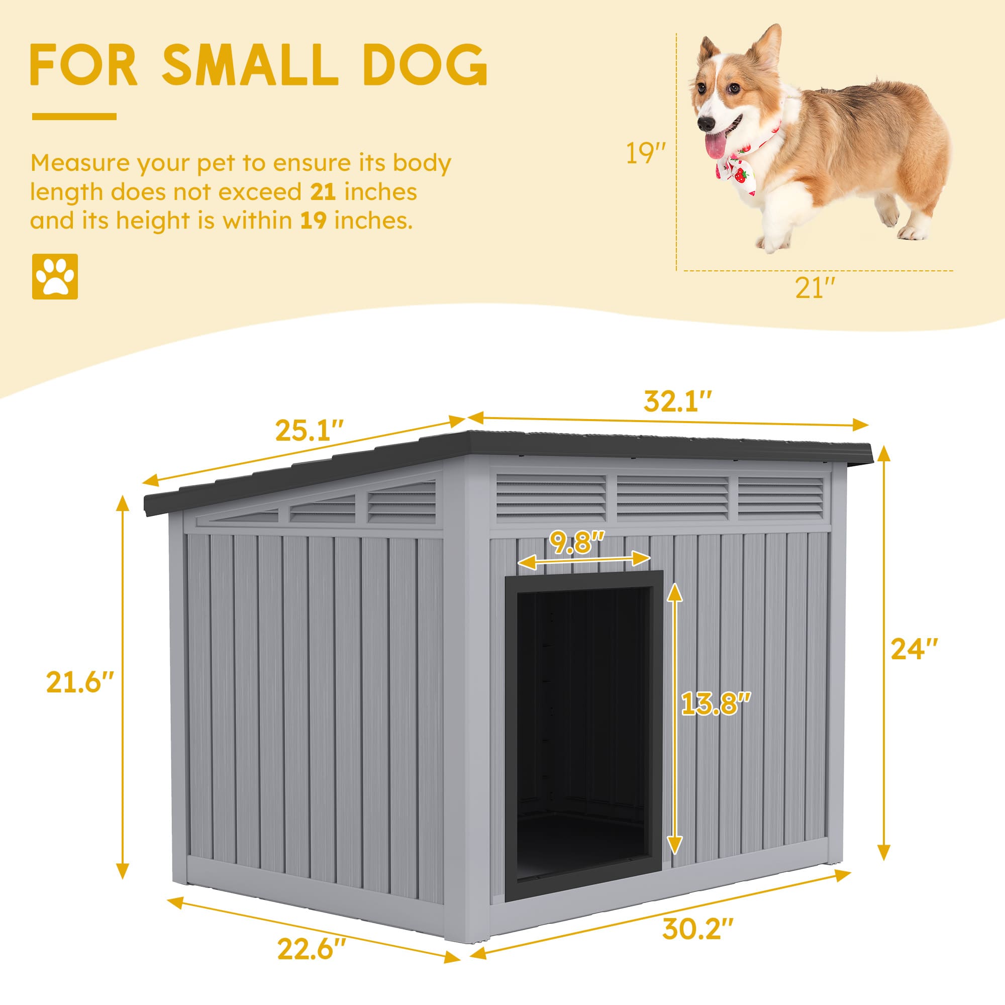 Slanted Roof Kennel for Large/Medium Dogs Secondary image