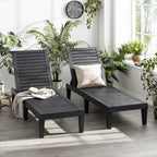 2-Pack Outdoor Chaise Lounge Chair