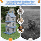 Resin Cat House, 1/2/3-Tier Stackable