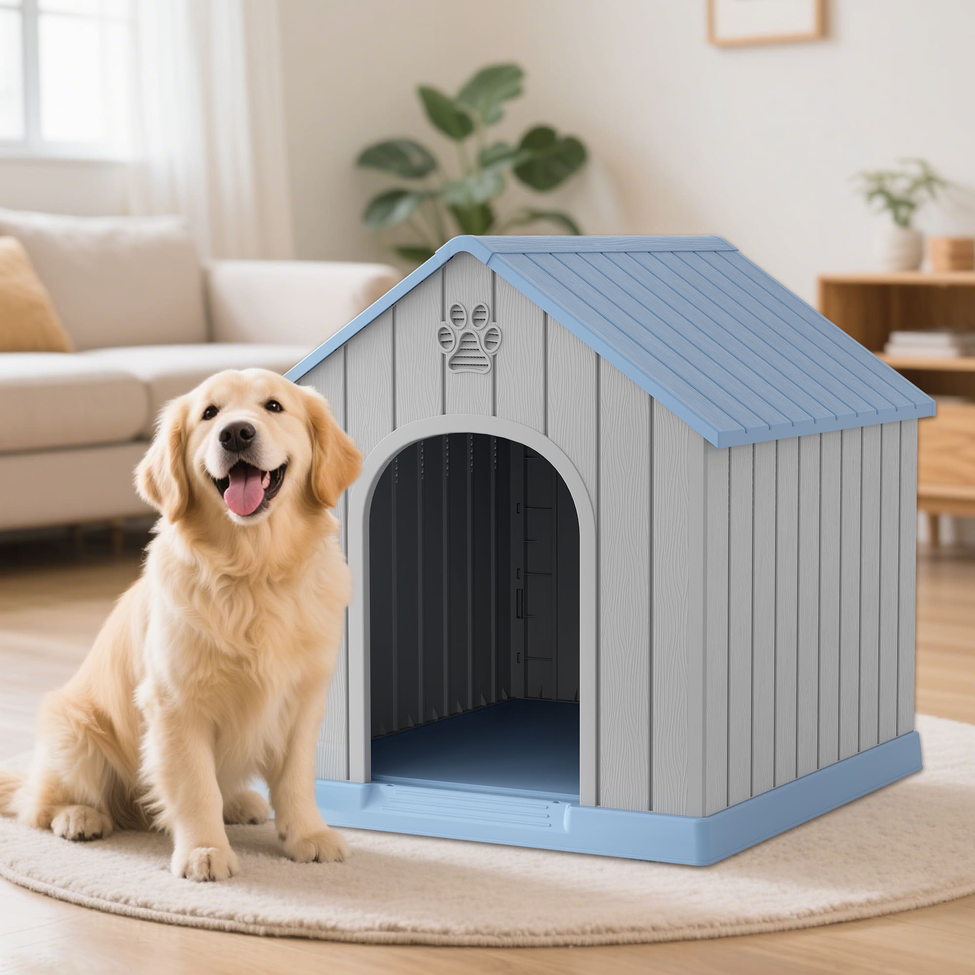 Dog Kennel for Small to Medium Dogs Grey/Blue 2 Sizes Available