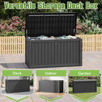 150 Gallon Storage Deck Box Black/Gray