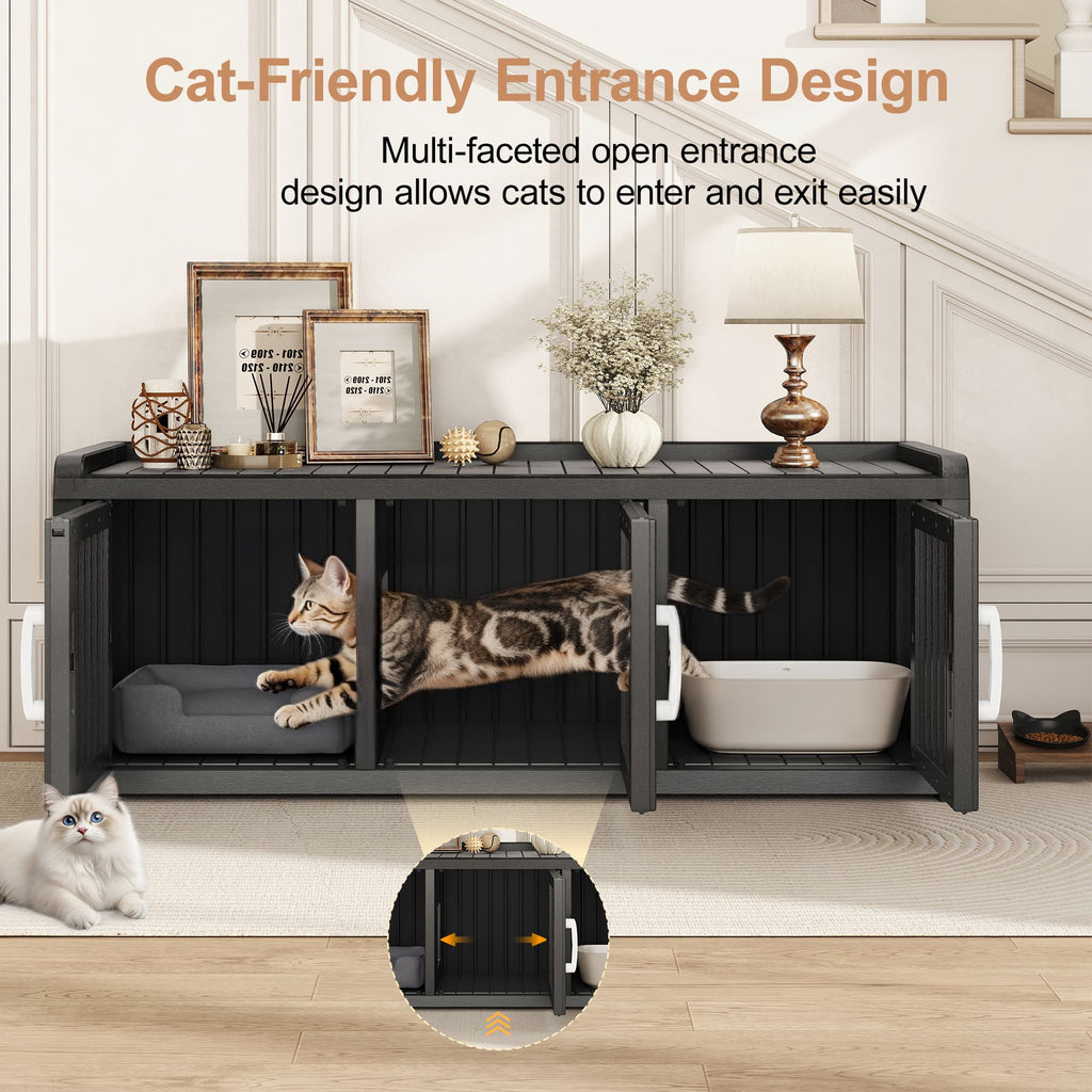 Hidden Cat House Furniture with Single/Double Door