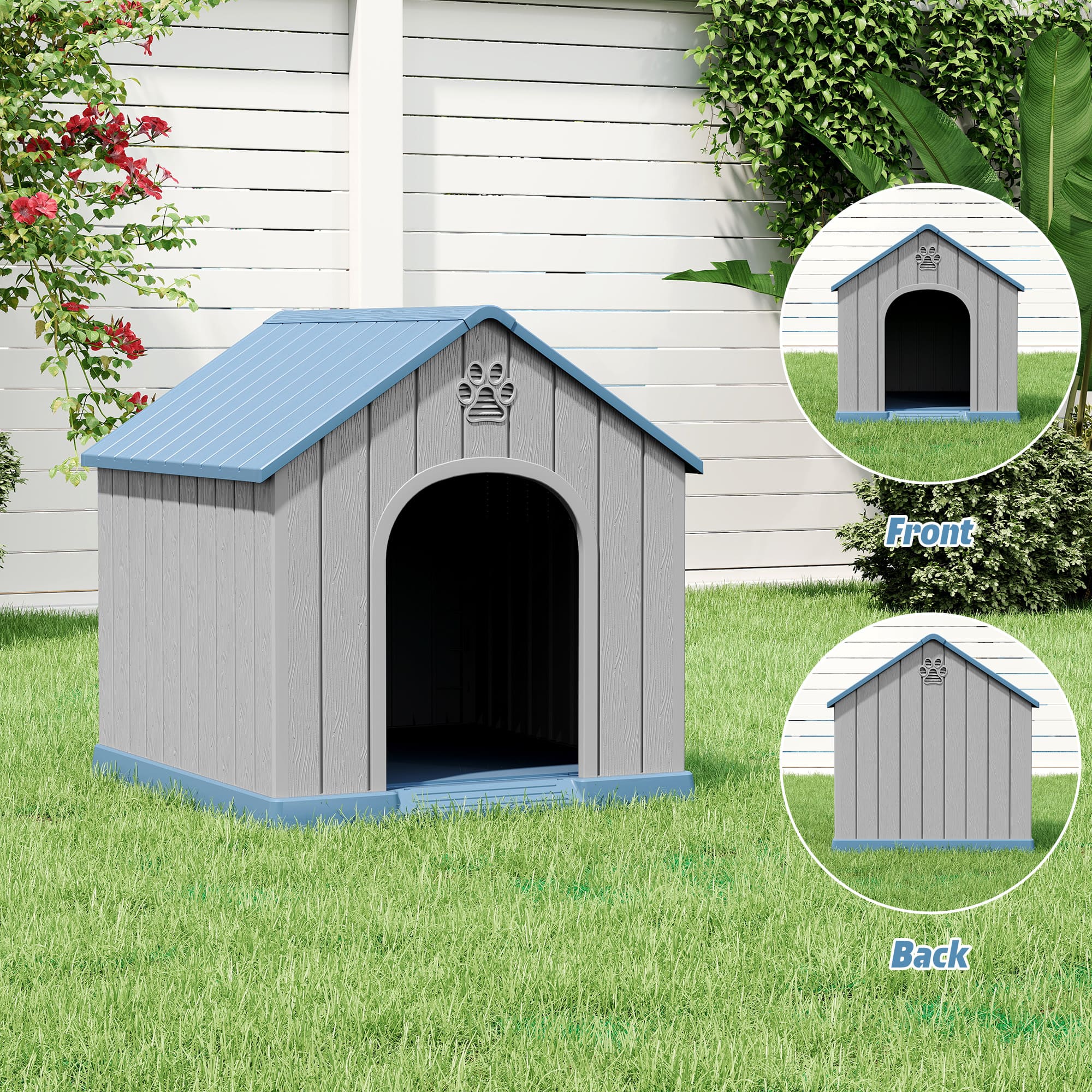 Dog Kennel for Small to Medium Dogs Grey/Blue 2 Sizes Available