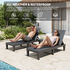 2-Pack Outdoor Chaise Lounge Chair
