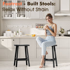 Black Bar Stools Set of 2, 24" or 29"