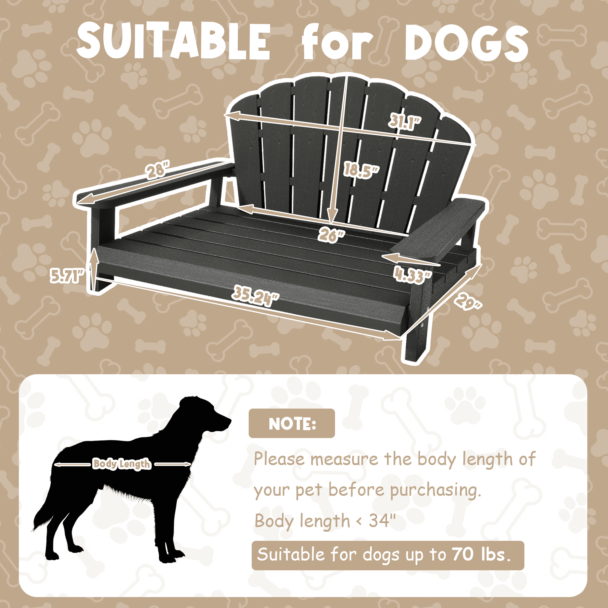 Resin Elevated Dog Bed