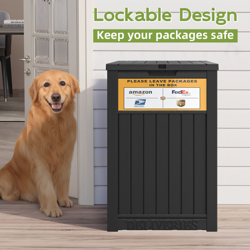 48 Gallon Package Delivery Box Brown/Black/Grey
