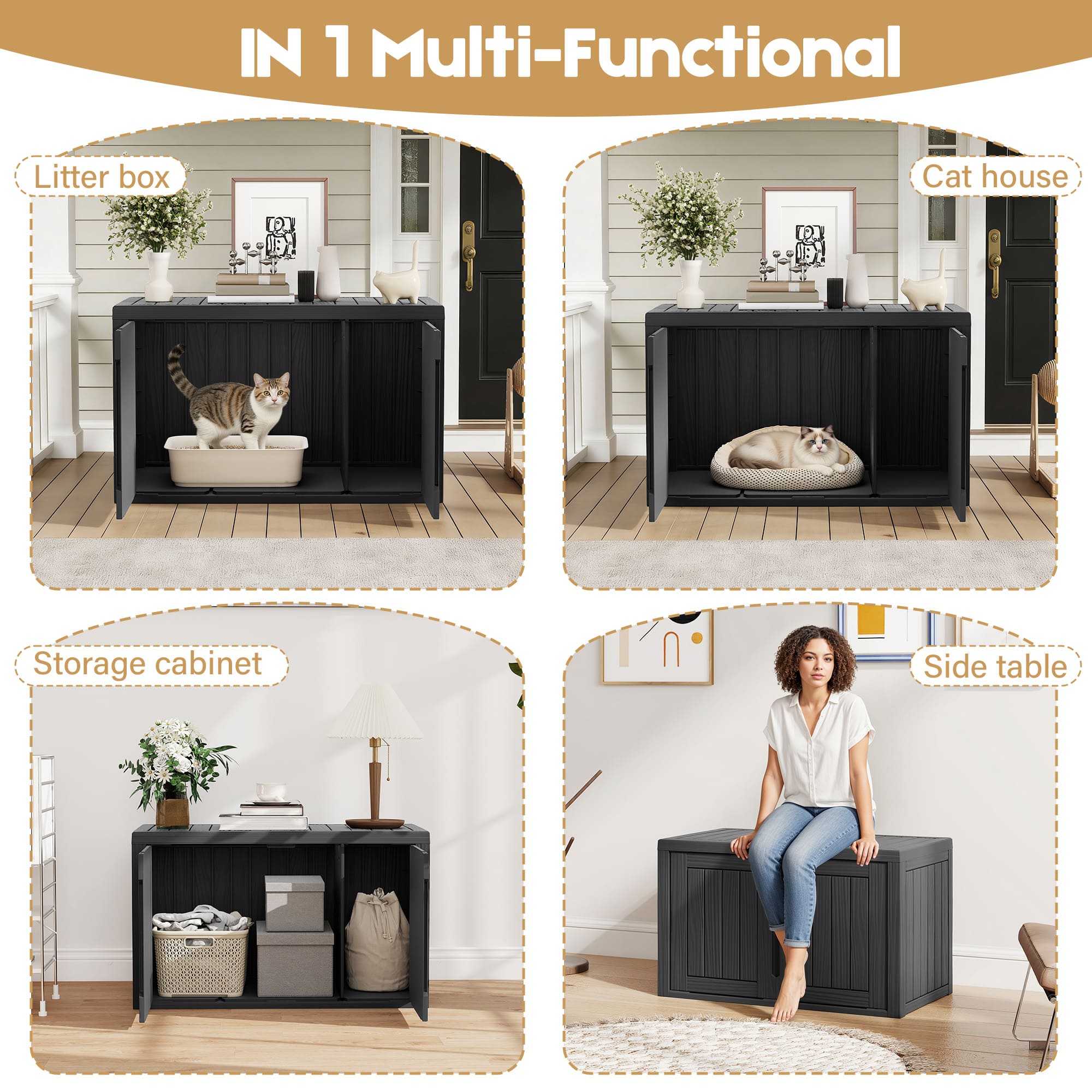 Hidden Cat Litter Box Cabinet