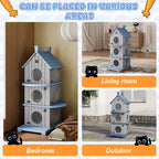 Resin Cat House, 1/2/3-Tier Stackable