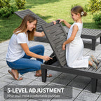 2-Pack Outdoor Chaise Lounge Chair