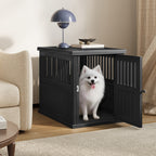Furniture-Style Dog Crate Small/Medium Black/Light Brown
