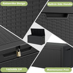 100 Gallon  Storage Deck Box Black/Gray
