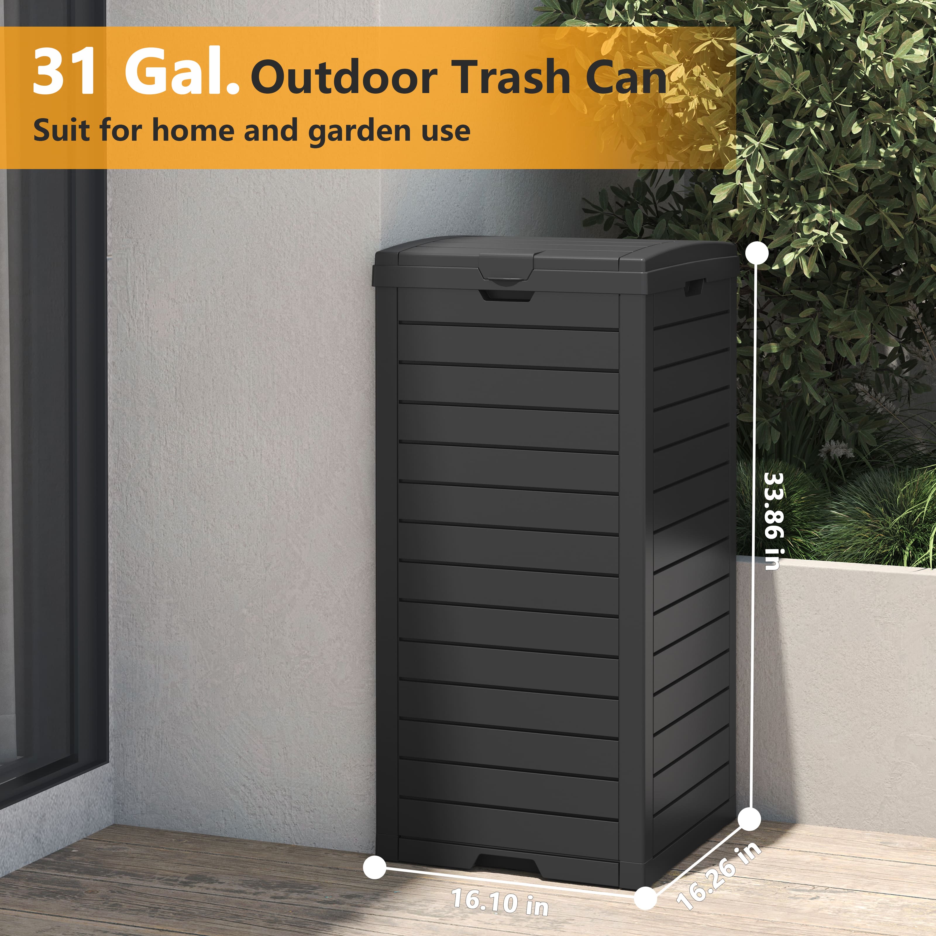 31/62 Gal Outdoor Trash Can