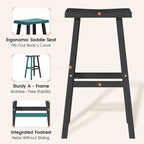 Black Bar Stools Set of 2, 24" or 29"