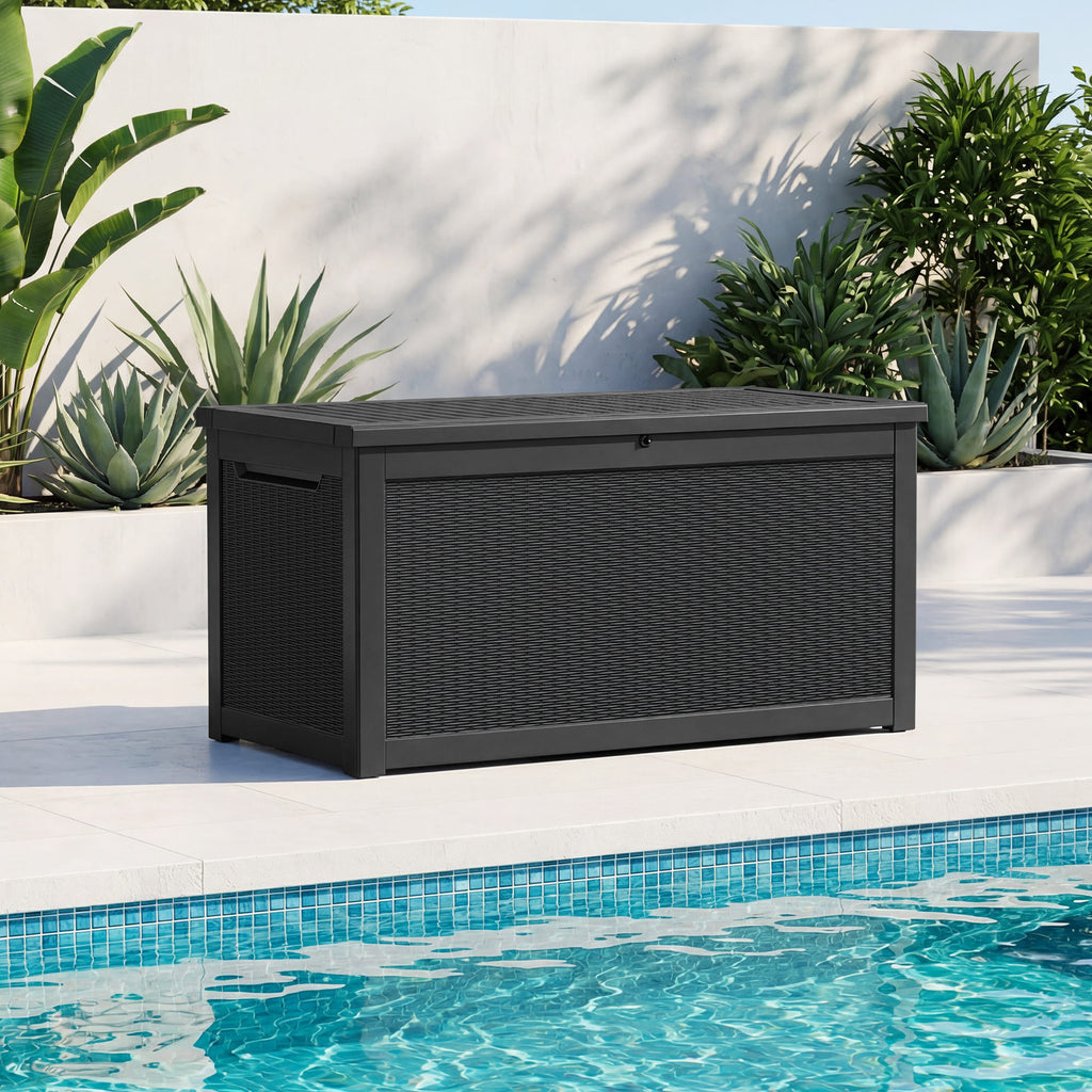 260 Gallon Storage Deck Box Black/Gray