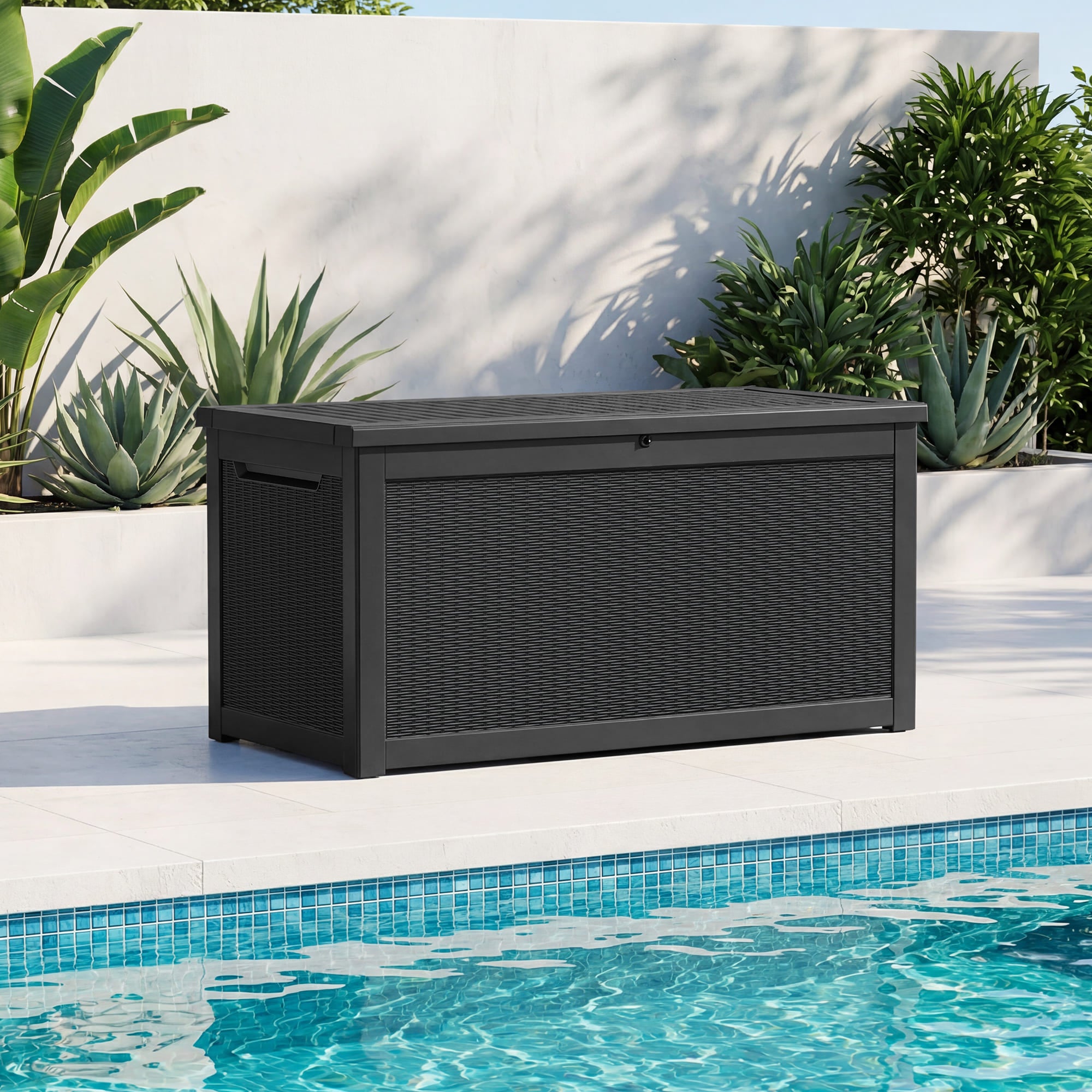 260 Gallon Storage Deck Box Black/Gray