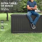 230 Gallon Storage Deck Box Black/Gray