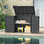 36 Cu Ft Storage Shed Black/White