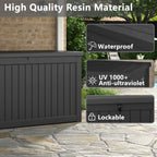 230 Gallon Storage Deck Box Black/Gray