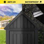Outdoor Storage Shed Black/Gray