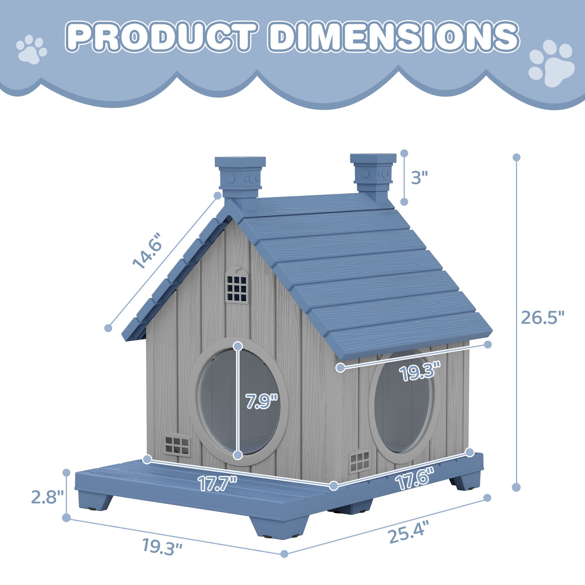 Resin Cat House, 1/2/3-Tier Stackable Secondary image