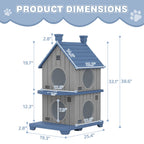 Resin Cat House, 1/2/3-Tier Stackable