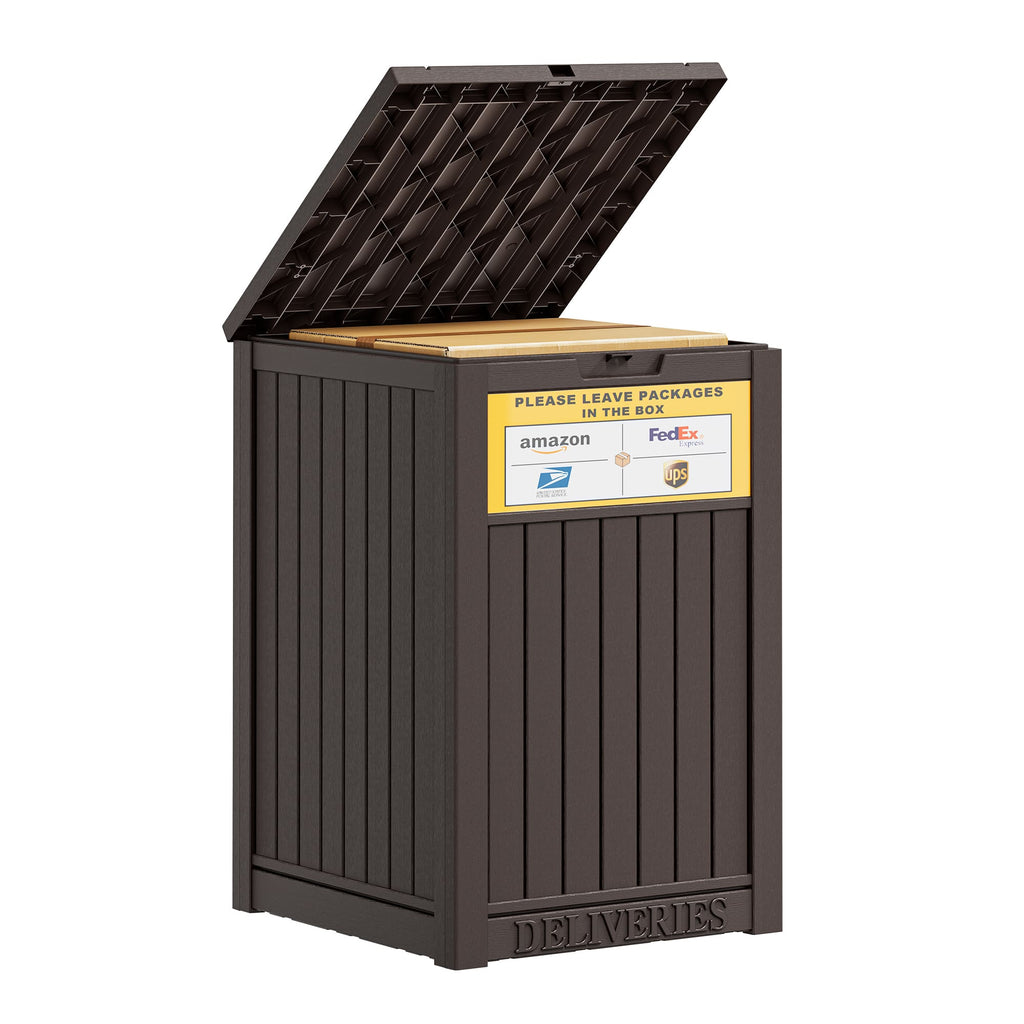48 Gallon Package Delivery Box Brown/Black/Grey