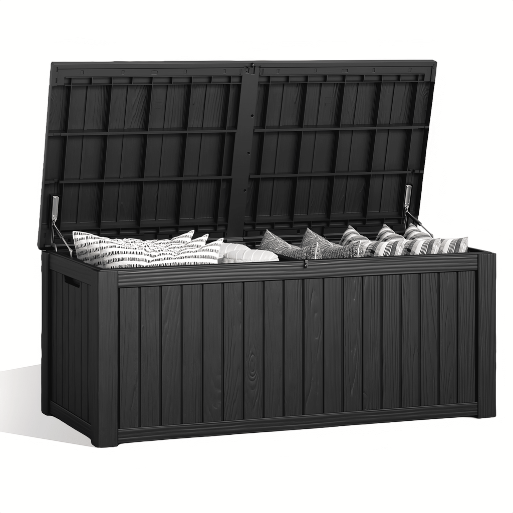 180 Gallon Outdoor Deck Box with Bench & Lockable Lid
