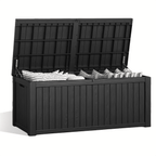 180 Gallon Outdoor Deck Box with Bench & Lockable Lid