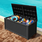 180 Gallon Outdoor Deck Box with Bench & Lockable Lid