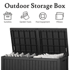180 Gallon Outdoor Deck Box with Bench & Lockable Lid