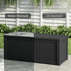 180 Gallon Outdoor Deck Box with Bench & Lockable Lid