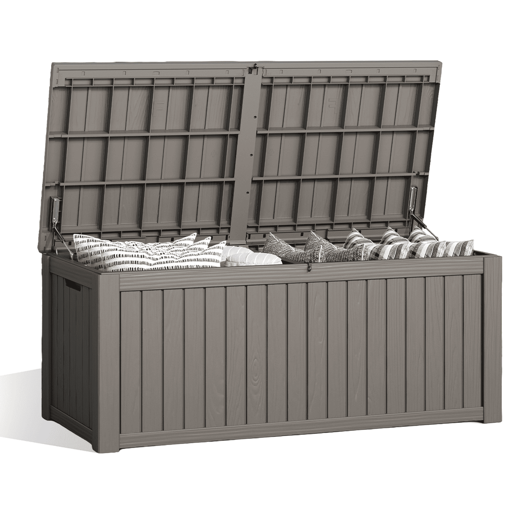 180 Gallon Outdoor Deck Box with Bench & Lockable Lid