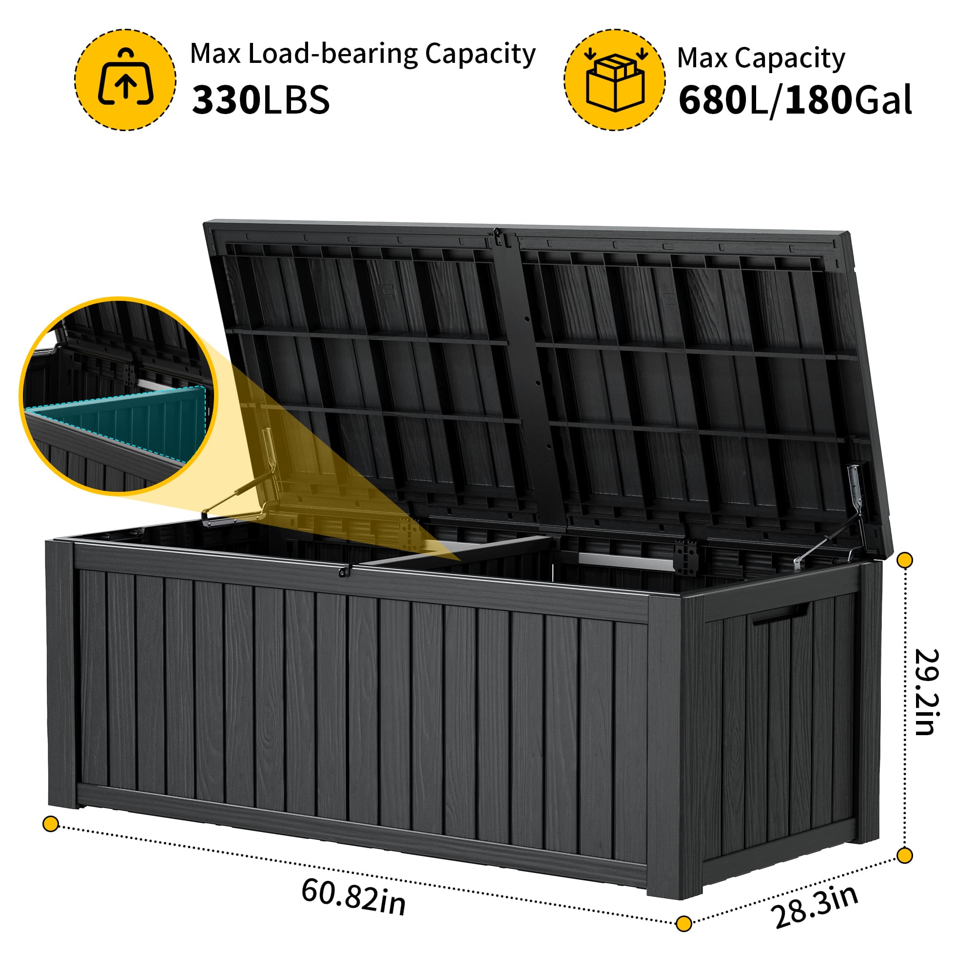 180 Gallon Storage Deck Box