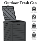 31/62 Gallon Outdoor Trash Can with Pull-Out Tray