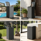 31/62 Gallon Outdoor Trash Can with Pull-Out Tray