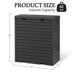 31/62 Gallon Outdoor Trash Can with Pull-Out Tray