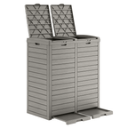 31/62 Gallon Outdoor Trash Can with Pull-Out Tray