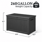 260 Gallon Deck Box with Soft-Close Lid