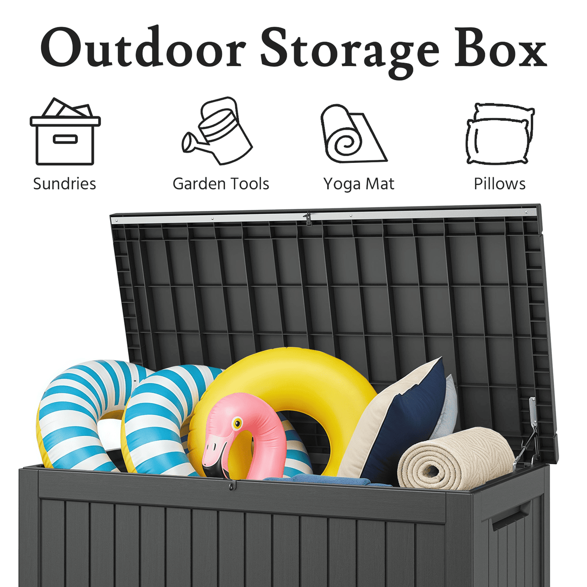260 Gallon Deck Box with Soft-Close Lid
