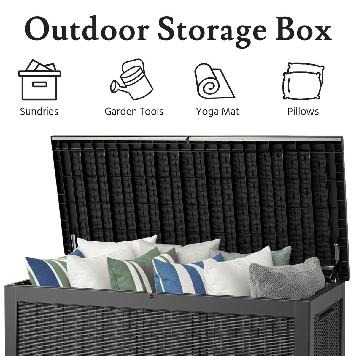 320 Gal Outdoor Resin Deck Box