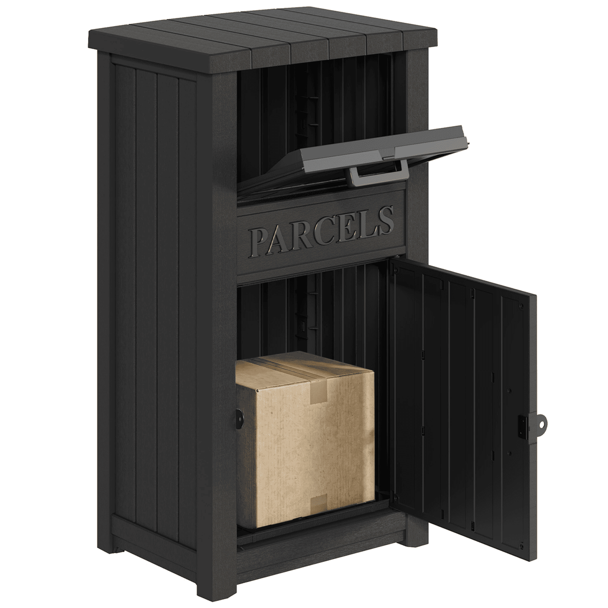 Lockable Package Delivery Box with Anti-Theft Drop Slot