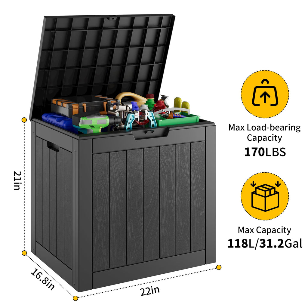 31.2 Gallon  Storage Deck Box 1/2 Pack
