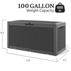 100 Gal Outdoor Resin Deck Box